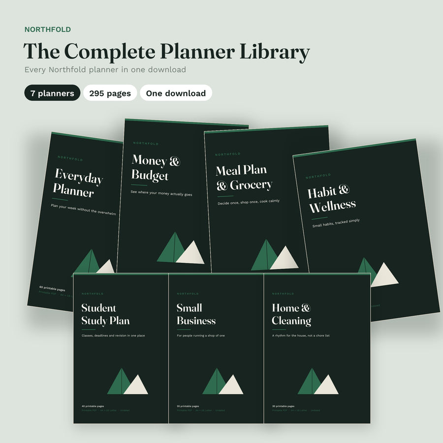 The Complete Planner Library printable planner cover
