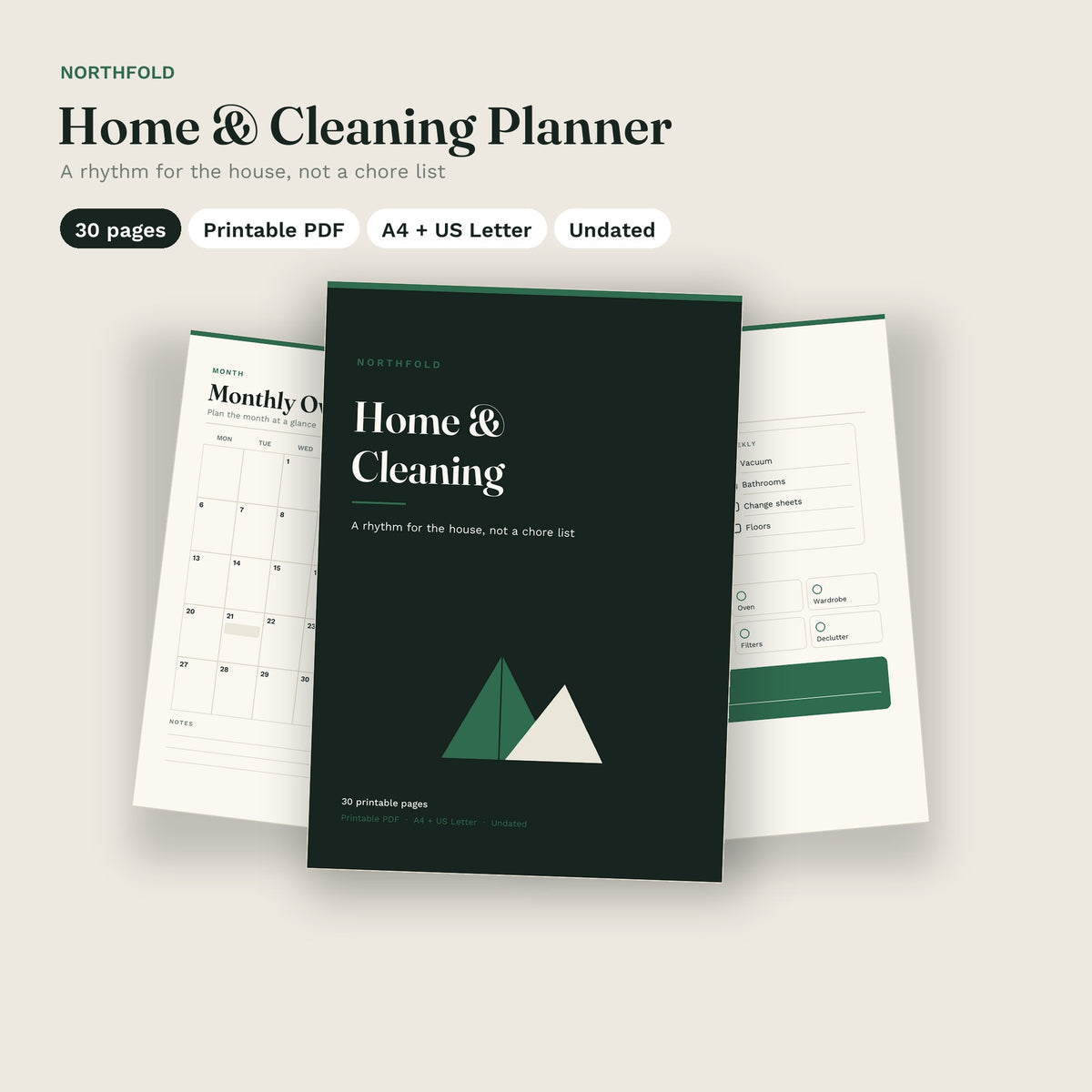 Home & Cleaning Planner printable planner cover