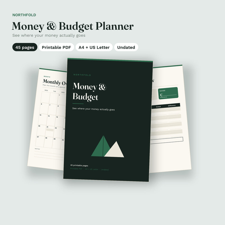 Money & Budget Planner printable planner cover